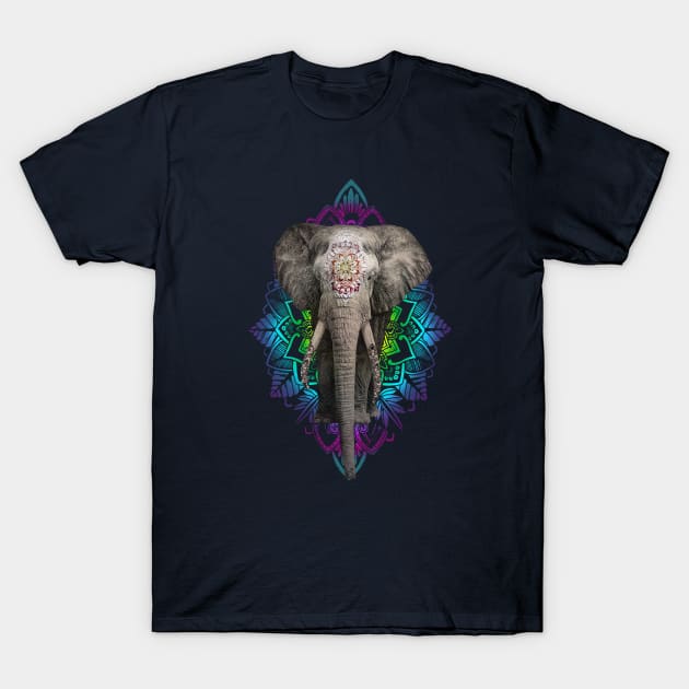 Elephant Mandala T-Shirt by Exosam